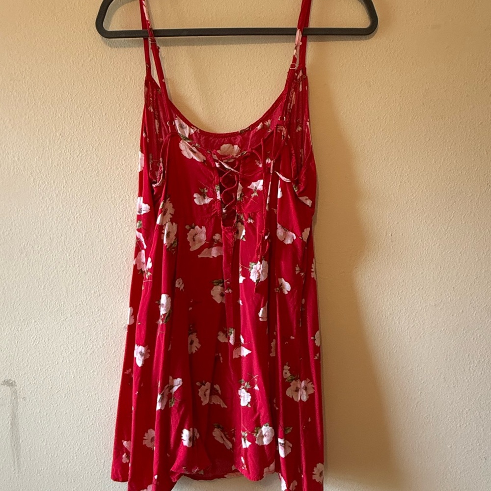Forever 21 Red Floral Mini Dress - Picture 2 of 2